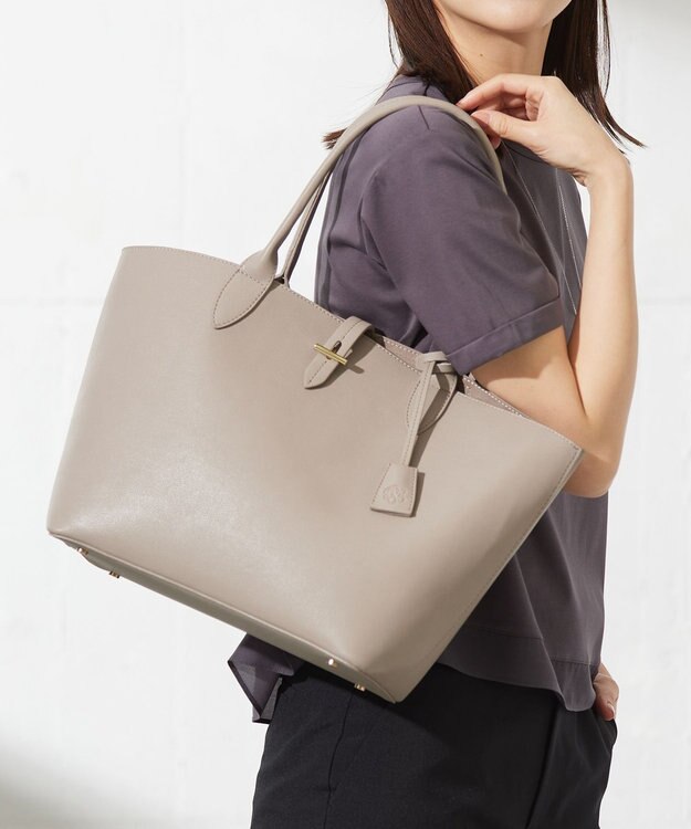 J.PRESS LADIES 【3点セット・A4サイズ収納可】マトリョーシカ トート バッグ ベージュ系