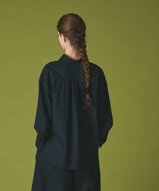 GRACE CONTINENTAL ウールミリタリーシャツ ブラック