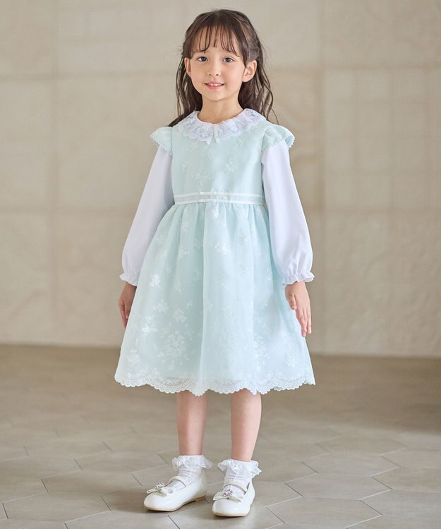 ANY KIDS 襟レース ブラウス ホワイト