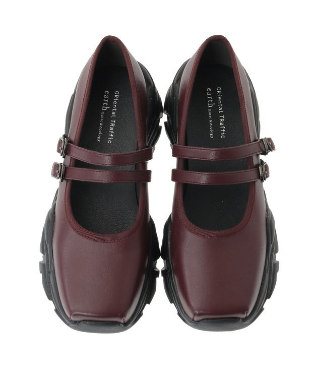 earth music&ecology ＯＲｉｅｎｔａｌ　ＴＲａｆｆｉｃ　メリージェーンスニーカー Bordeaux