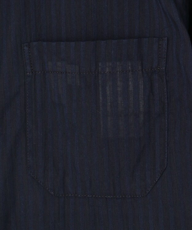 JOSEPH ABBOUD 【2WAY】ライトリバーシブルストライプシャツ ネイビー系1