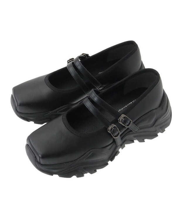 earth music&ecology ＯＲｉｅｎｔａｌ　ＴＲａｆｆｉｃ　メリージェーンスニーカー Black