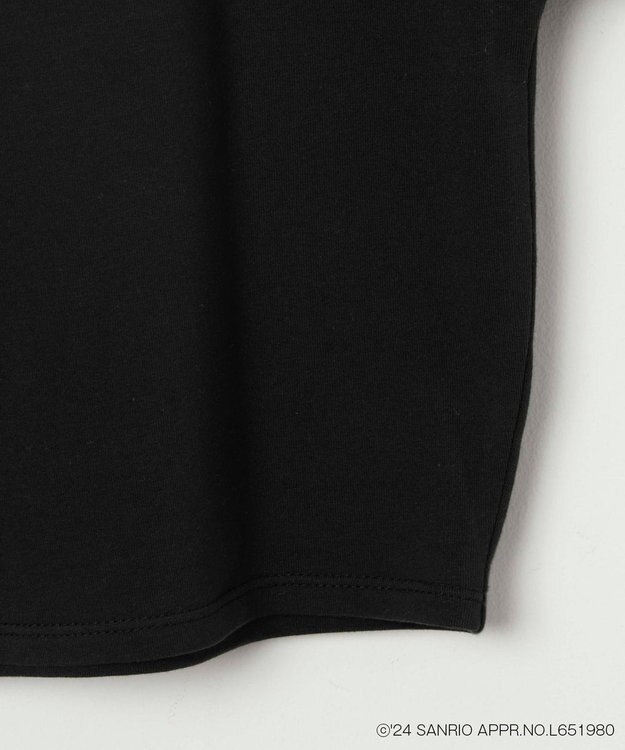 WEGO 【サンリオ】HELLOKITTYコラボラインストーンワンポイントT ブラック
