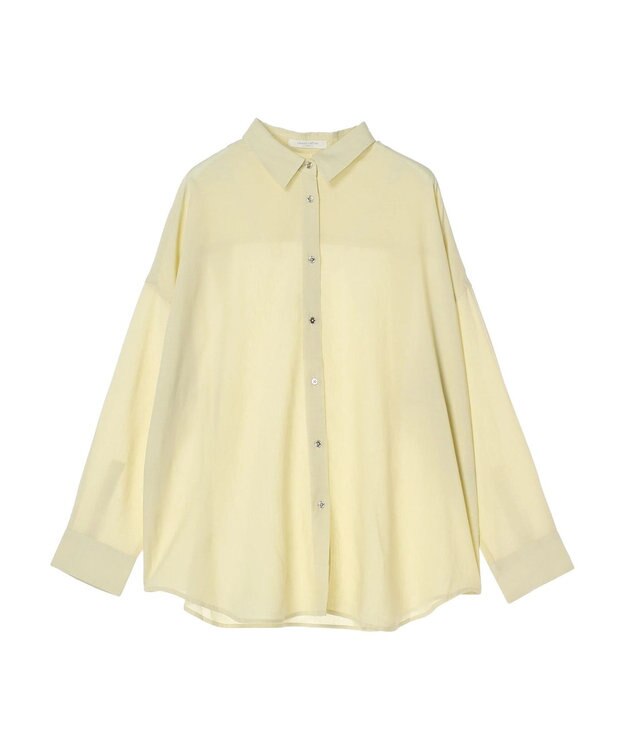 Green Parks リネンレーヨン２ｗａｙシャツ Yellow