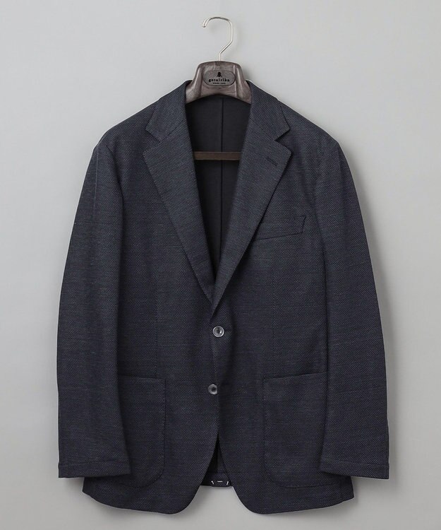 GOTAIRIKU 【吸水速乾/ウォッシャブル】ノルマンディーリネン カーディガンジャケット（24年モデル） ネイビー系(パッチポケット)