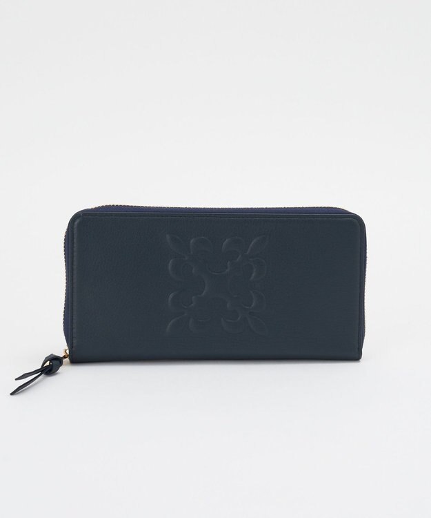 russet エンボスモノグラム多機能ウォレット(SO-448) D.Navy