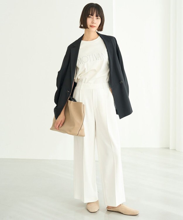 UNFILO 【11サイズ展開】 BEAUTY MOVE タックワイドパンツ [NEW]オフ