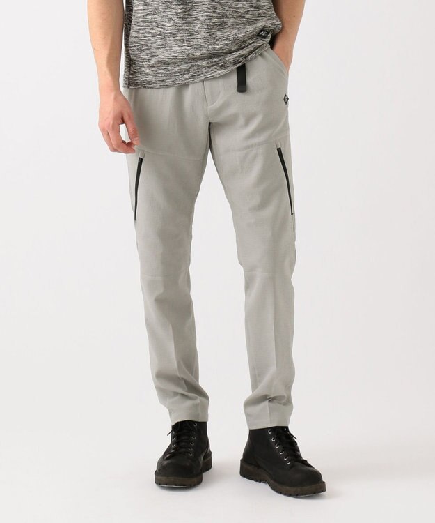 JOSEPH ABBOUD MOUNTAIN クレープドットエアー パンツ ライトグレー系