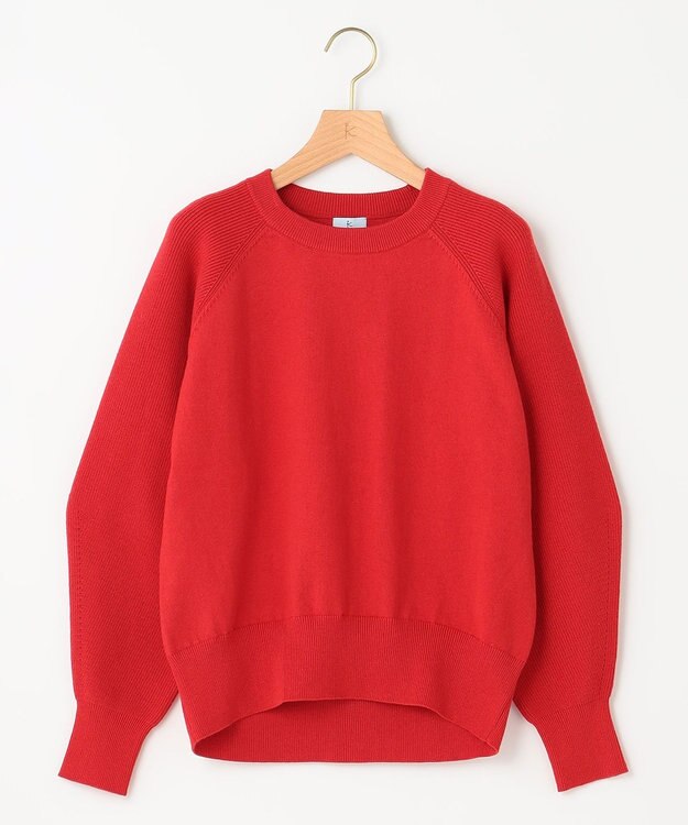 組曲 【選べる8色展開・春まで使える！】バックレースカラー ニット レッド系