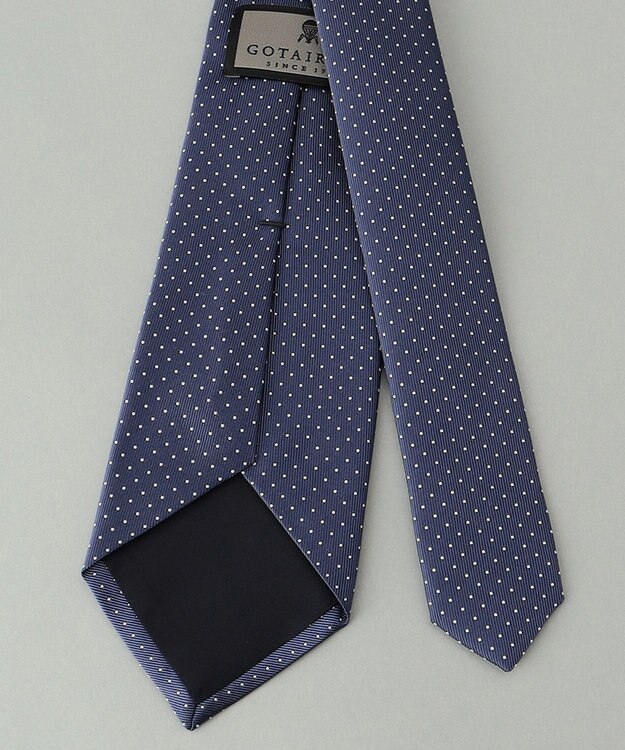 GOTAIRIKU 定番【日本製】シルク ネクタイ_ピンドット ブルー系8