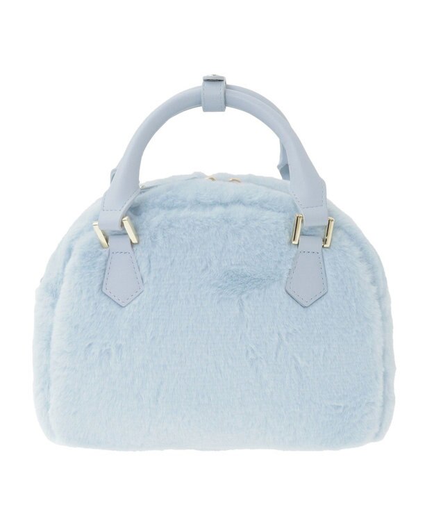 Maison de FLEUR 【限定カラーあり】フェイクファーラウンドバッグ Blue