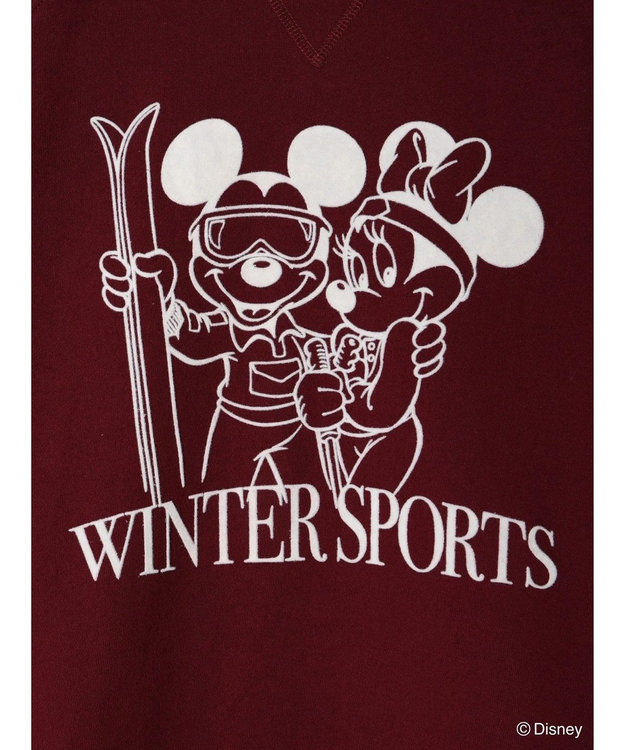 Green Parks Ｄｉｓｎｅｙ／裏起毛フロッキープリントスウェットII Bordeaux
