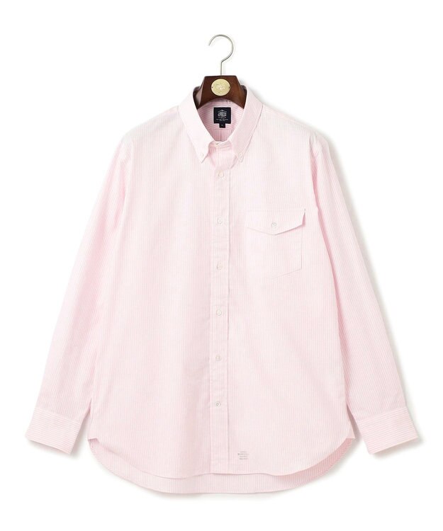 J.PRESS MEN 【KING SIZE】【定番 / 不変の品格】アービング キャンディーストライプ シャツ / ボタンダウン ピンク系1