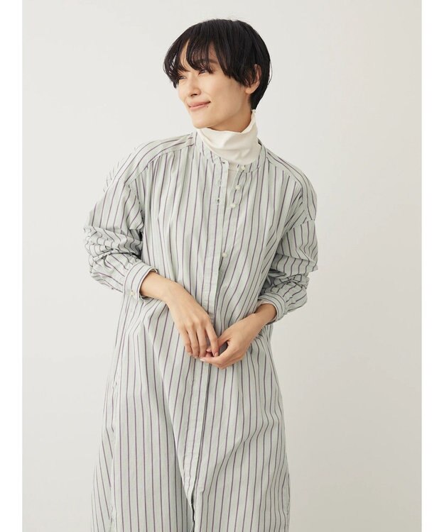 AMERICAN HOLIC バンドカラーシャツワンピース Green