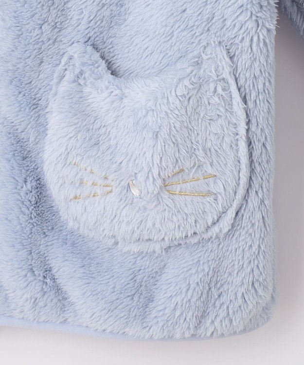 ANY KIDS ネコポケットボアブルゾン サックスブルー