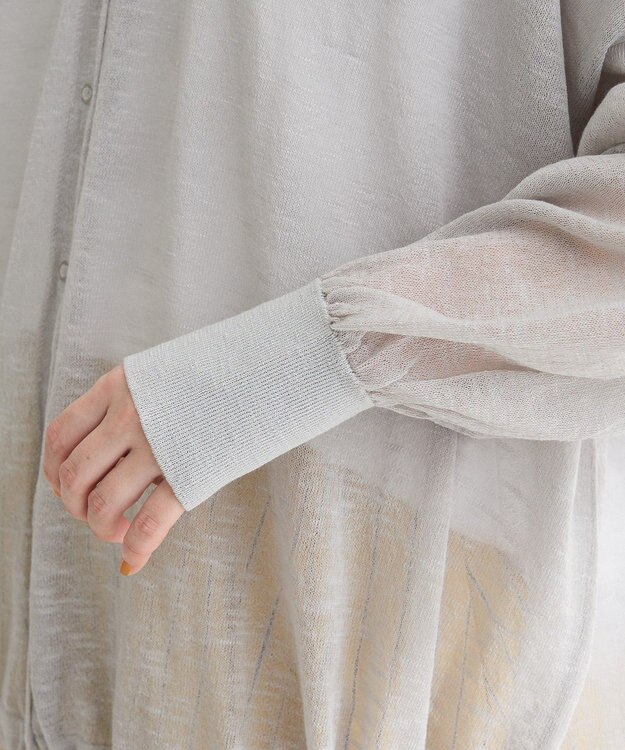 Green Parks リングドットニットパーカー Light Gray