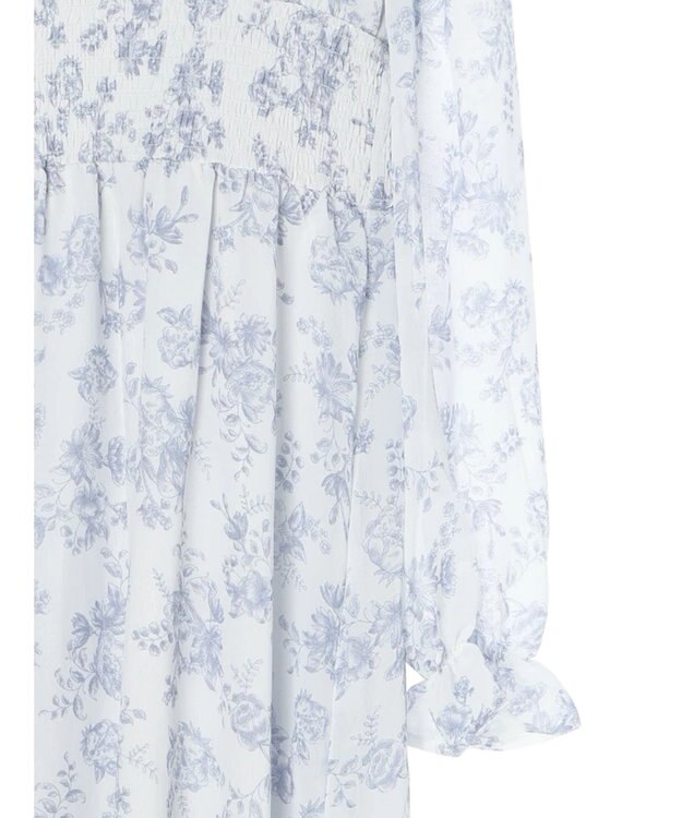 earth music&ecology 隠れバンビ花柄ワンピース Blue