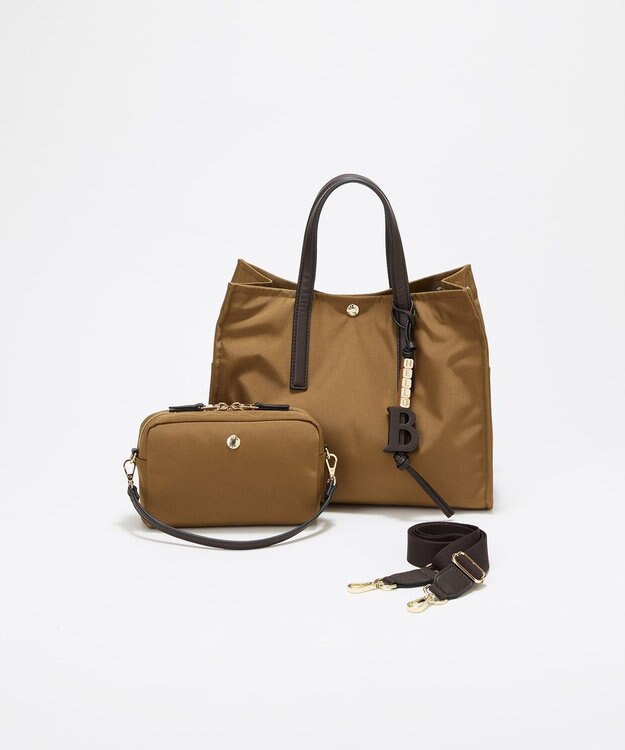 TOPKAPI LEE11月号掲載！【Breath TOPKAPI】撥水 マルチway スクエア A4 トートバッグ / 10ポケット キャメル