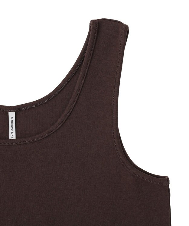 AMERICAN HOLIC Uネックタンクトップ Brown