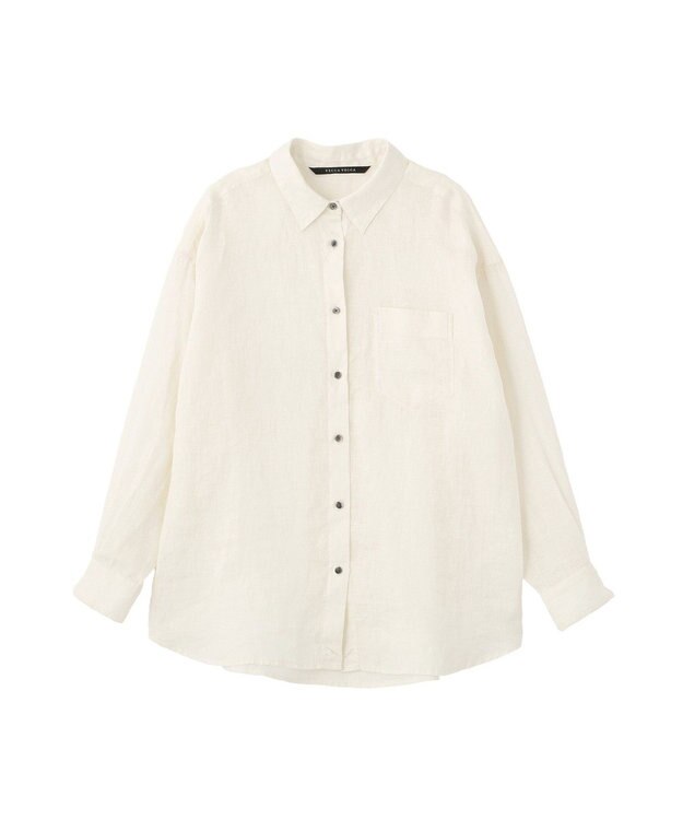YECCA VECCA 3wayフレンチリネンシャツ White
