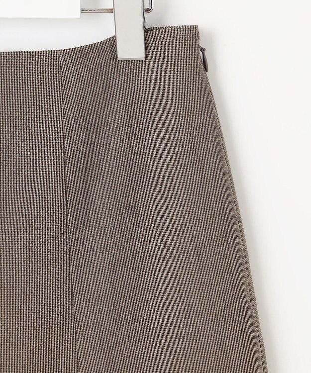 J.PRESS LADIES L 【洗える】T/Rアルガンシルク フレア スカート ブラウン系