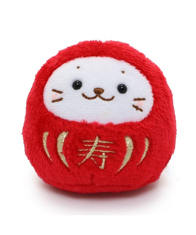 Mother garden しろたん だるま マスコット 《寿赤だるま》 8cm 単品 寿赤