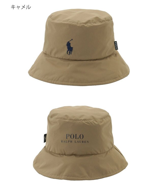 MOONBAT POLO RALPH LAUREN レインハット POLO PONY 撥水 ポケッタブル キャメル