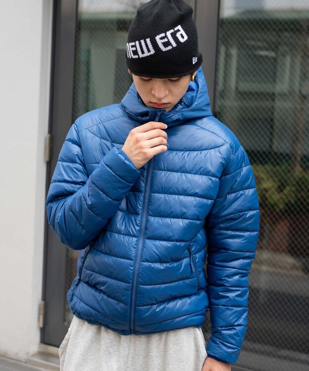 WEGO 【ユニセックス着用ITEM】コンパクトフィットパファーフーディー ブルー