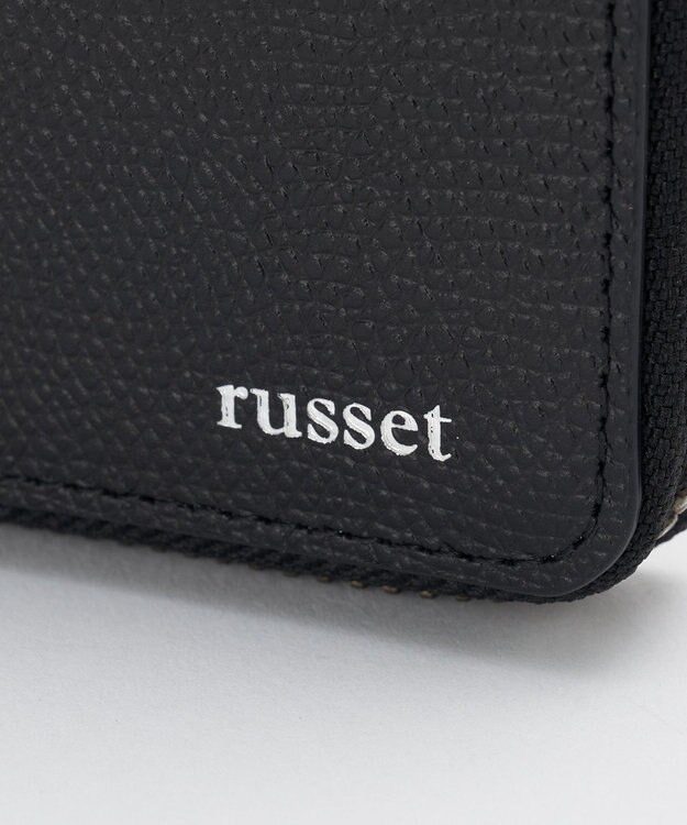russet ラウンドジップハーフウォレット(SO-447) Black