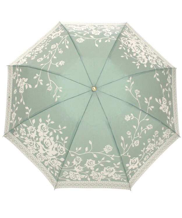 槇田商店 Kirie バラ セイジグリーン 折りたたみ傘 セージ