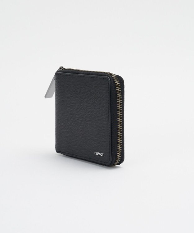 russet ラウンドジップハーフウォレット(SO-447) Black