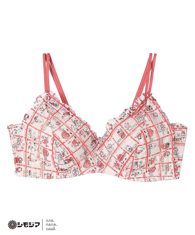 une nana cool MADE WITH シモジマ 特別な日以外の364日つけたくなるブラ 364ブラ レース レッド