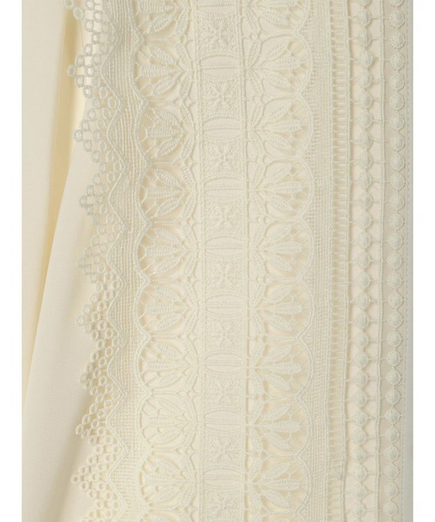 earth music&ecology フロントレースシフォンブラウス Light Yellow