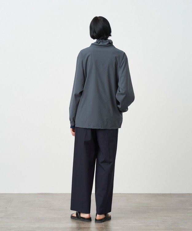 ATON AT COTTON CLOTH | 2タックワイドパンツ NAVY