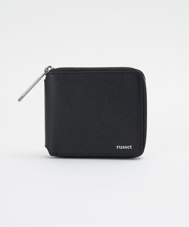 russet ラウンドジップハーフウォレット(SO-447) Black