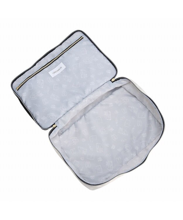 ACE BAGS & LUGGAGE HAyU × ace. トラベルポーチ Mサイズ 猫柄 17822 アイボリー