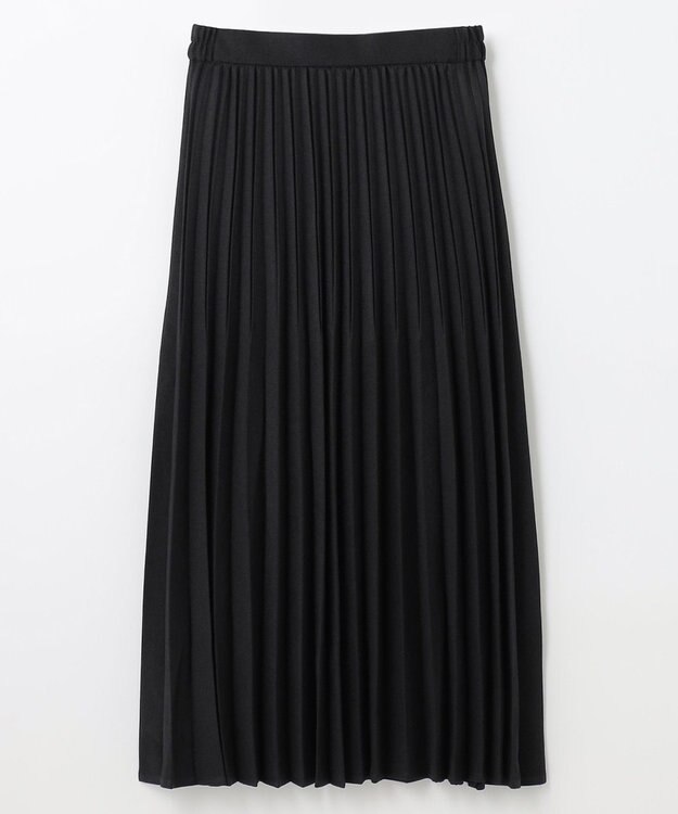 ANY 【10色展開/ウエストゴム】ウーリッシュフラノ プリーツスカート ブラック