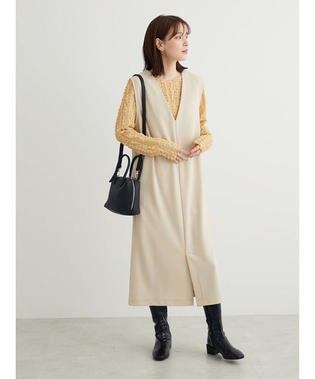 Green Parks ２ｗａｙ　洗えて着回せるジャンスカ Light Beige