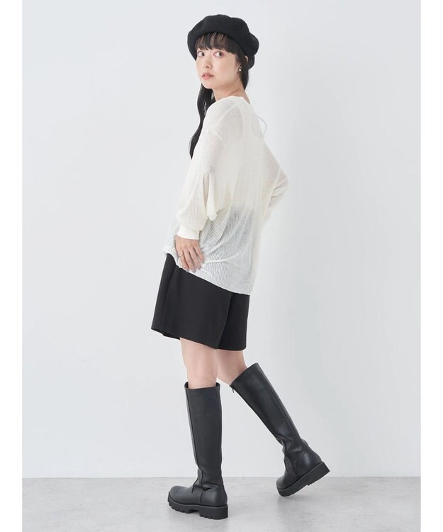 earth music&ecology シアーリブドルマンプルオーバー Off White