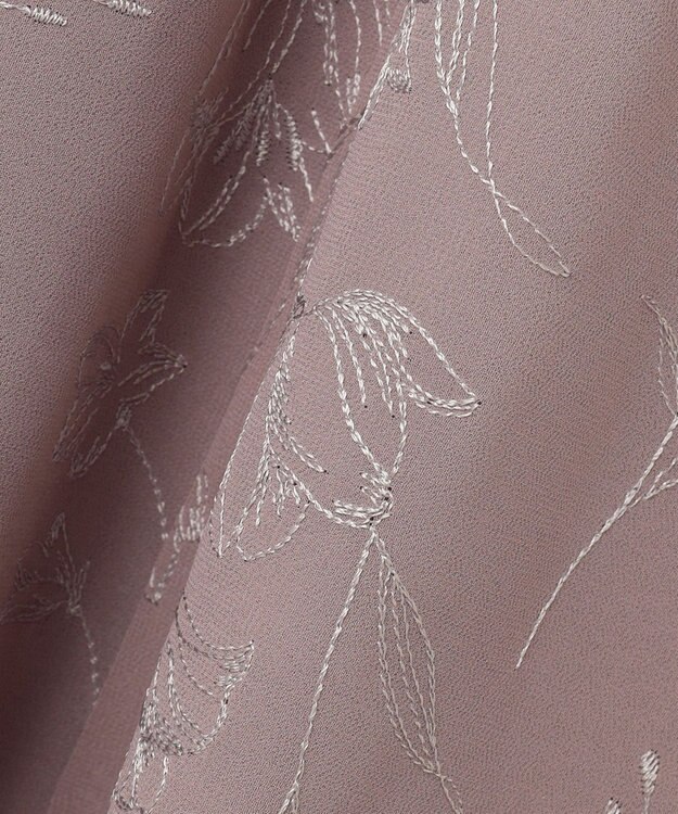 ANY SIS 【Lily Calin】ラインエンブロイダリー ドレス ピンク