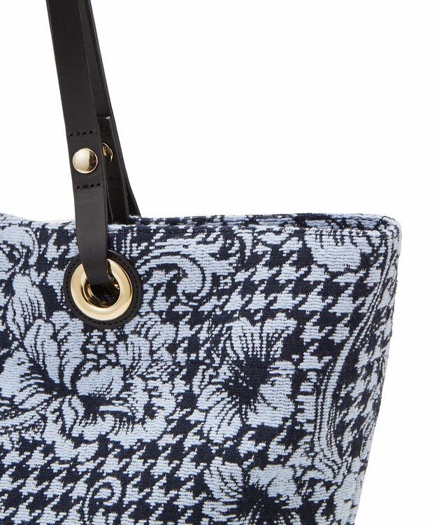 TOPKAPI 【TREASURE TOPKAPI】ジャガード生地 総柄 A4 トートバッグ ブルー