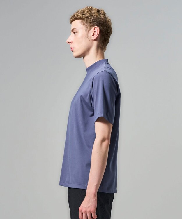 JOSEPH HOMME 新色追加【機能素材】ハイゲージベアスムース　モックネックＴシャツ ダルブルー系