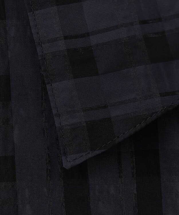 ICB シアーチェックジャカード クロップドジャケット ネイビー×ブラック系