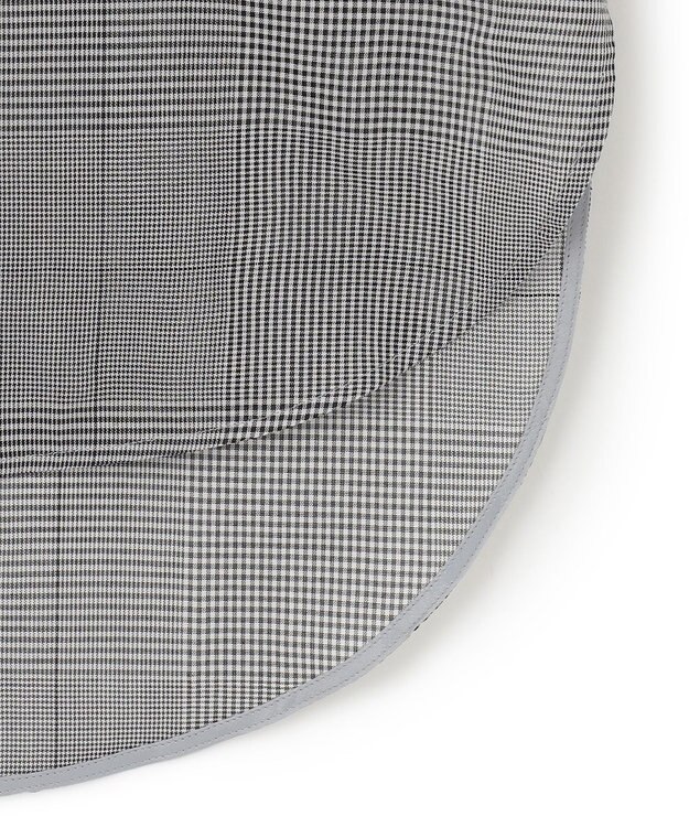 ICB 【洗える】ハイツイストコットンボイル バンドカラーブラウス グレンチェック系