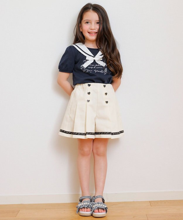 ANY KIDS セーラーカラー Tシャツ ネイビー