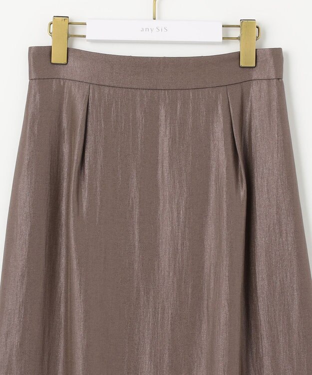 ANY SIS 【洗える】ソフトグリッターペンシル スカート モカ