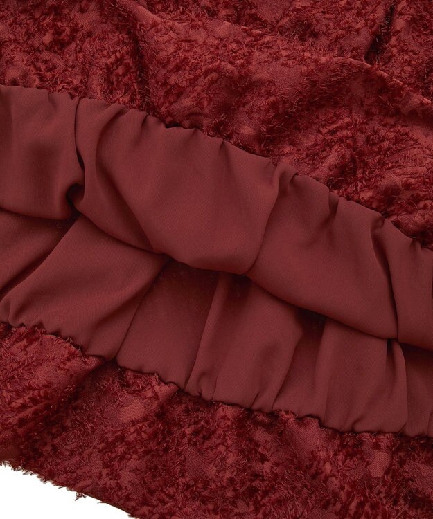 YECCA VECCA バルーンヘムドッキングニット Red