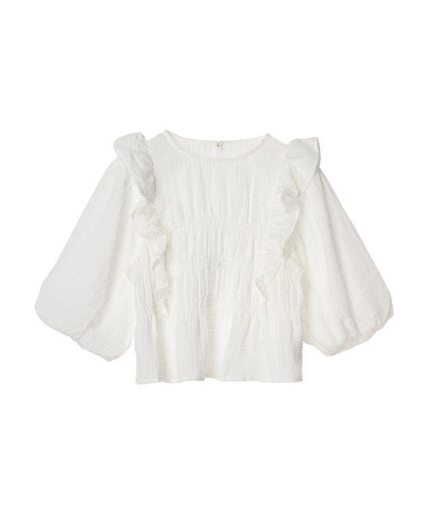 Green Parks ・ＥＬＥＮＣＡＲＥ　ＤＵＥ　シャドーチェックブラウス Off White