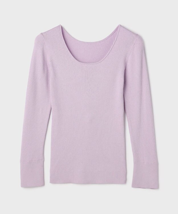 GRACE CONTINENTAL 綿カシミヤインナートップ ラベンダー