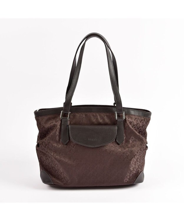 Y'SACCS モノグラム×カウレザー　２ＷＡＹミニトート チョコ